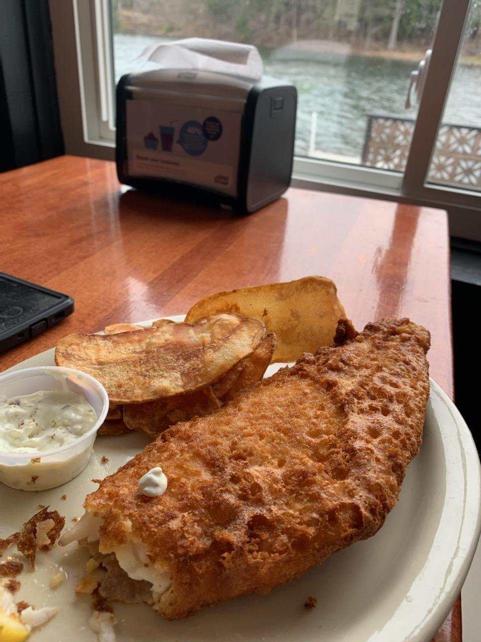 Classic pub food ready to serve.