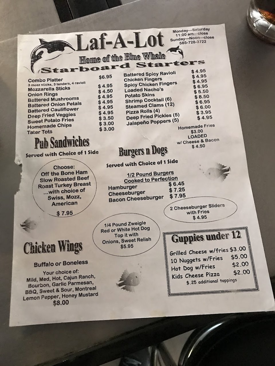Fish fry served at the bar and grill.
